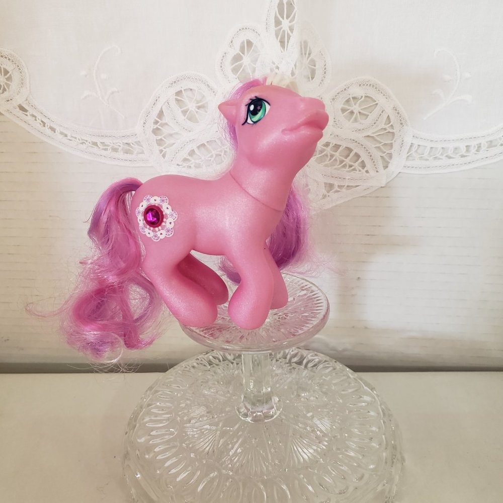 ❤ Vintage MLP Pretty Pink My Little pony 2005 Crystal lace ❤